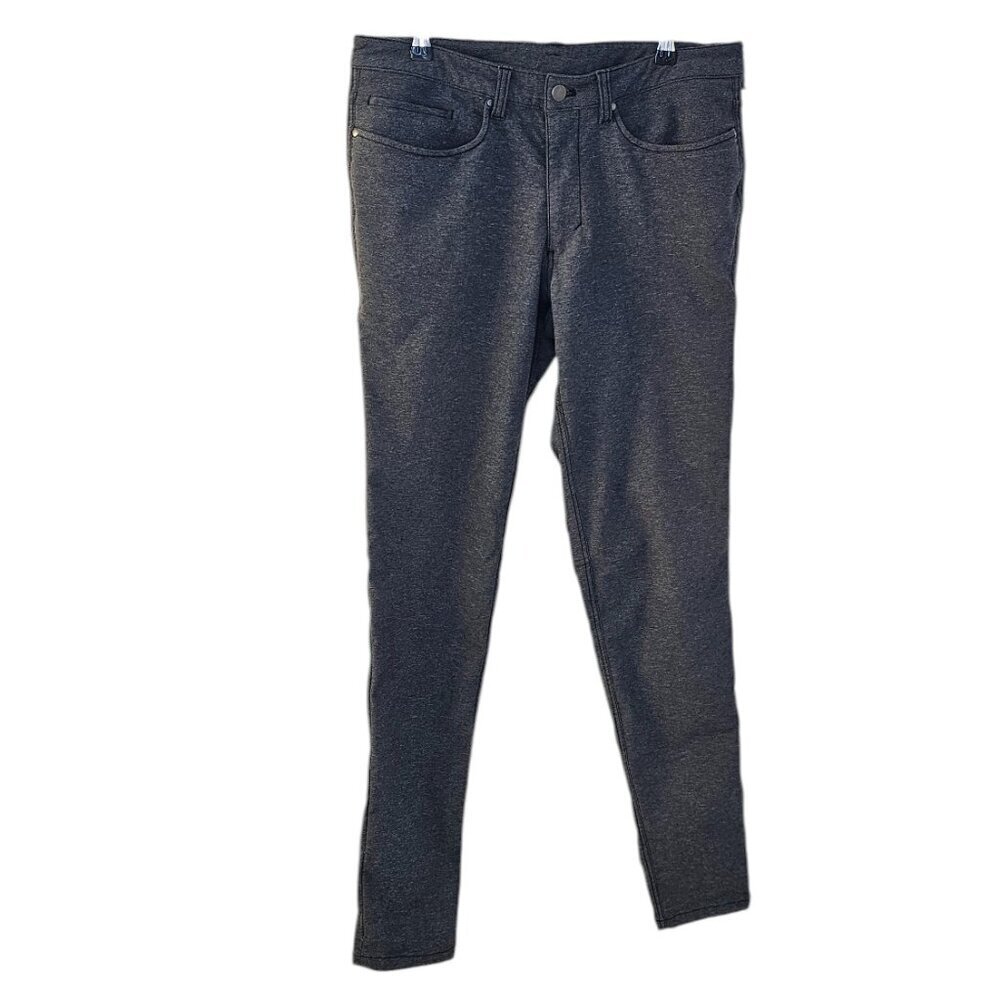 Lululemon Mens ABC Pant Skinny, Tech Canvas, 34", Grey, Performanec Pants, Sz 32